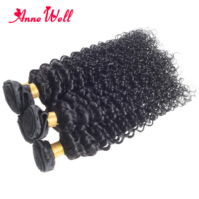 

Mongolian Kinky Curly Virgin Hair Kinky Curly Weave Bundles Unprocessed Human Hair Extensions Natural Black 1B Anne Well Hair