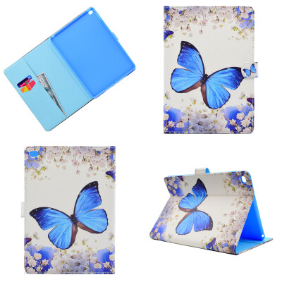 

Flower butterfly Style Classic Flip Cover with Stand Function and Credit Card Slot for Apple iPad 6/iPad Air 2