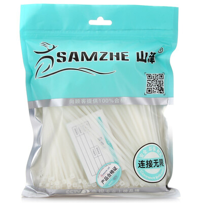 

Shanze (SAMZHE) 3,6 * 300 мм ZD-20 профессиональный самоблокирующийся нейлоновый кабель с более жесткой лентой для ремня безопасности многофункциональные ремни галстук шелковые прозрачные кабельные стяжки 100 / сумка