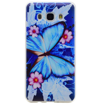 

Blue butterfly Pattern Soft Thin TPU Rubber Silicone Gel Case Cover for Samsung Galaxy J5 2016/J510