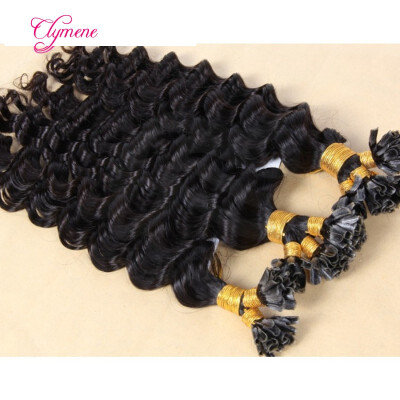 

Clymene Hair 1gStrand Human Hair U tip Hair Extensions Deep Wave Unprocessed Brazilian Virgin Hair Pieces