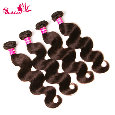 

Bettehair 100% virgin Brazilian human Hair 8A Body Wave 4Bundles Human Hair #2 Dark Brown Color