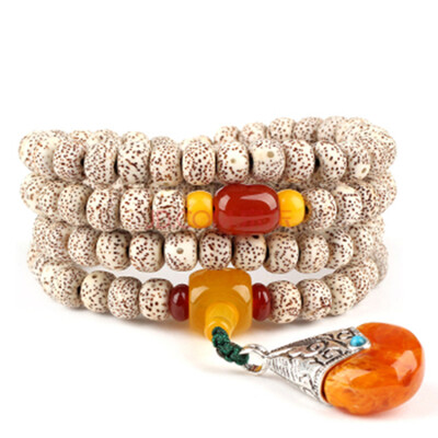 

Stone Yue Jade Star Bodhi 108 beads beads bracelet necklace Bodhi hand string 6x8mm