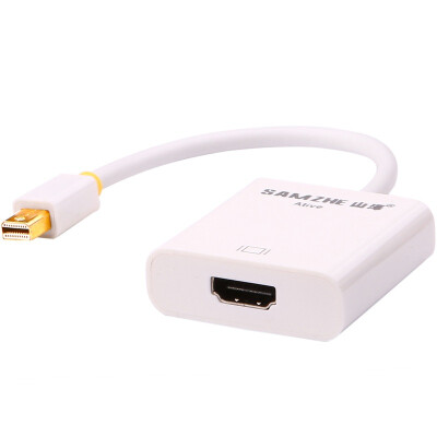 

Shanze SAMZHE ZJX-040 active Mini DP to HDMI converter Mini Displayport adapter cable MacBook lightning interface then TV white