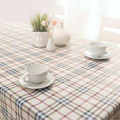 

FOOJO rich tablecloth high temperature waterproof anti-oil PVC table cloth 135 * 180cm grid