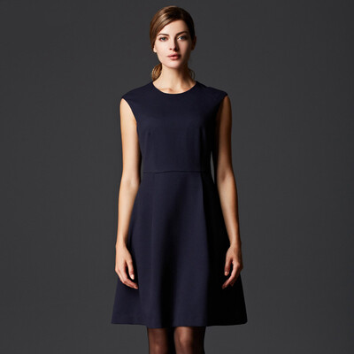 

Recall Marc Rebecca Europe&the United States commuter Slim waist sleeves dress 55226E possession of blue  code