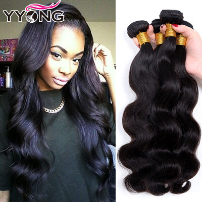 

Ранг 8A YYONG Virgin Hair Малайзийская волна тела 4 Связки натуральных черных малазийских волос Непроданные человеческие волосы Bundle