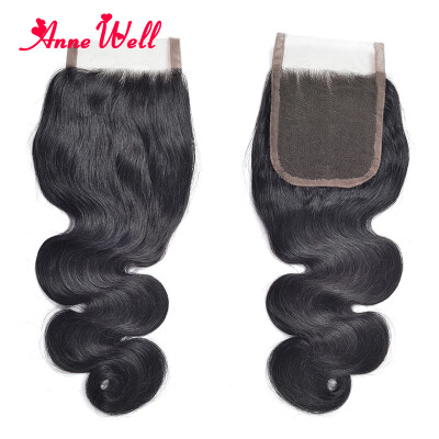 

7A Grade Body Wave Hair Lace Closure Bleached Knots Closure 44 Peruvian Virgin Hair Lace Closure Human Hair Free Middle 3 Part