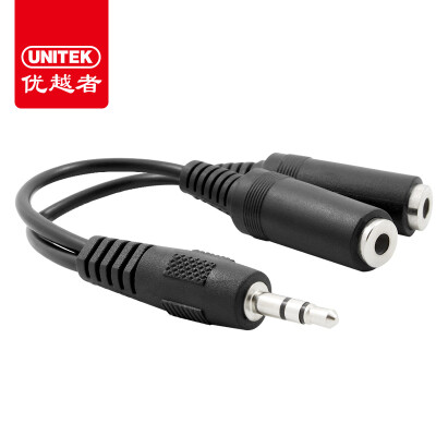 

Superior person (UNITEK) Y-C941BK DC3.5mm one second two pairs of Lotus head audio line conversion line 3.5mm revolution 2RCA turn wiring 5 meters black