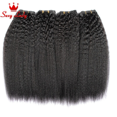 

Kinky Straight Virgin Hair 1 Bundle Malaysian Virgin Human Hair Weave Bundles Italian Yaki 8"-26" Kinky Straight Human Hair