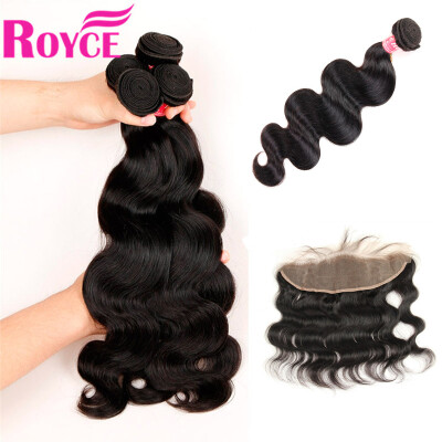 

Malaysian Human Hair Body Wave 4Bundles with 13*4 frontal closure Unprocessed Malaysian Virgin Hair Ear To Ear Frontal with Bundle