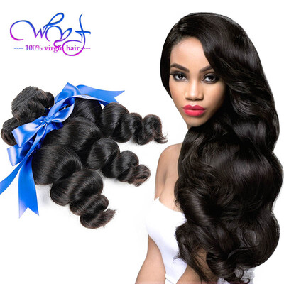 

Free Shipping 7A Cheep Unprocessed Brazilian Virgin Hair 4 Bundles Virgin Brazilian Loose Wave 100% Brazilian Human Hair