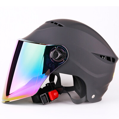 

Ontrack electric car helmet motorcycle helmet men autumn and winter models half helmet warm windscreen sunscreen lens