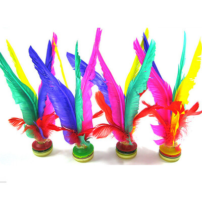 

DUWEIKE 5PCS Colorful Feather Chinese Jianzi Kicking Shuttlecock Foot Exercise Outdoor