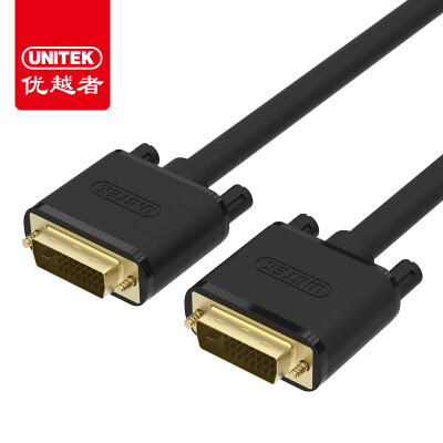 

UNITEK DVI cable dvi-d cable 2 meters 24 1 computer connected display TV line dual channel public to public high-definition digital video cable Y-C214C