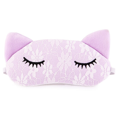 

Uplus cute cat lace shade goggles color random send ice bag cartoon goggles sleep cold travel travel portable