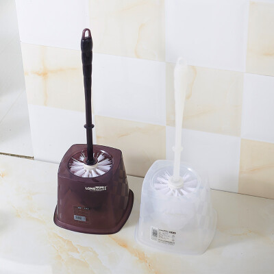 

Jingdong supermarket] Long Shida (LONGSTAR) toilet brush toilet brush with a base toilet brush set bathroom rack LJ-0217 simple white