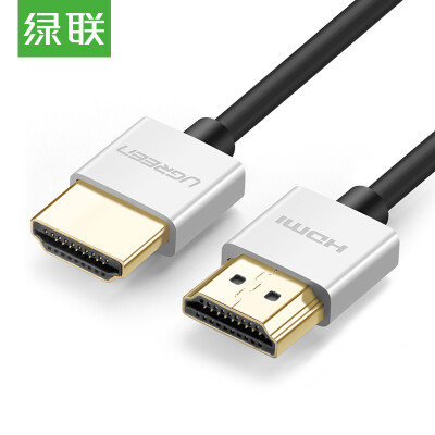 

Зеленый Альянс (UGREEN) Кабель HDMI 4K HDMI Цифровой HD-кабель 2.0 3D-видео кабель Ноутбук Подключение к компьютеру Телевизионный монитор Проектор 3m Серебристый Белый 30479