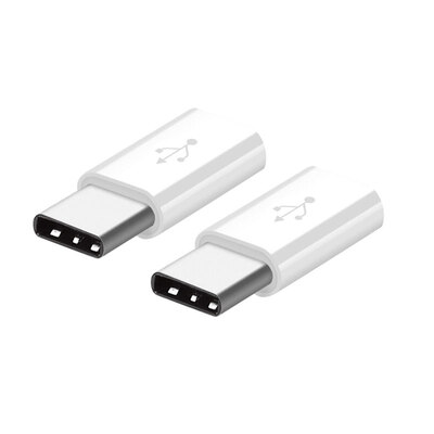 

【Двухкомпонентный】 Пчелиный крыло Эндрюс Micro USB к адаптеру Type-C Телефонные данные / таблица преобразования линии зарядки Белый для проса 6 / 5s / 5 Huawei P9 / glory