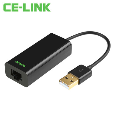 

CE-LINK 1580 USB2.0 Кабель Fast Ethernet USB для интерфейса интерфейса интерфейса RJ45 Поддержка Apple Mac смарт-ящик / плоский и другой черный