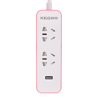 

Han Electric KEG HD-ZSB-02U-R 18 m 2 hole 1USB intelligent rose red socket plugboard plugboard