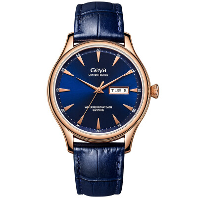 

GEYA (GEYA) watch simple fashion belt male watch import movement double calendar quartz men's watch G76013GHB