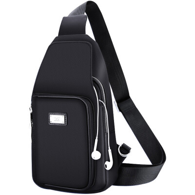 

Seven wolves chest bag men's shoulder Messenger bag fashion Korean sports leisure cross package bag black B0801954-101