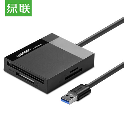 

Green (UGREEN) Hi-Speed ​​USB3.0 Multi-function card reader Support for reading SD / TF / CF / MS type memory card Four-in-one card reader 1.5m Black 30232