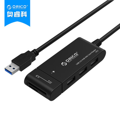 

Отдел Оррик (ORICO) H4018-У3 творческий свиньи три USB3.0 HUB разветвитель ноутбук Настольный концентратор SD / TF чтения карт серый