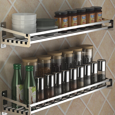 

Ai heart still single-store sale sus304 stainless steel 10mm kitchen racks wall-mounted microwave rack storage pendant rack shelf tray 80 * 15cm