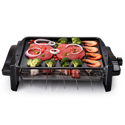 

Kleibi Household Smoke Free Electric Barbecue Grill Barbecue Grill Barbecue Machine Korean Teppanyaki Double Roast Barbecue Grill Board Upgrade Bakery KLB9055