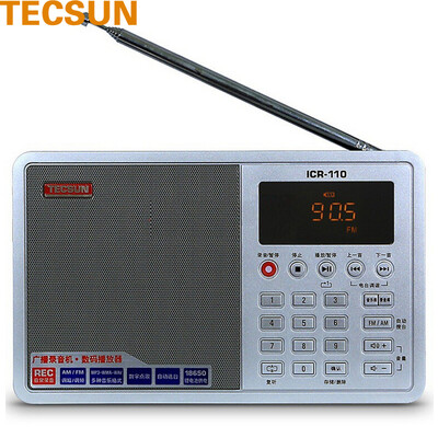 

Немецкое здравоохранение (Tecsun) ICR-110 цифровой аудиоплеер магнитола звуковой карта старого радио ретранслятор цифрового по требованию (серебро)