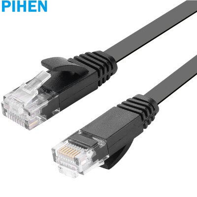 

PIHEN) PH-WXT002 RJ45 cable connector lightning protection network through the head network cable connector two-way first class 6 class 7 network cable extension metal black