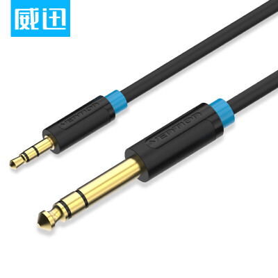 

VENTION 3.5mm to 6.5mm male audio cable power amplifier / audio / guitar / mixer cable 6.35mm audio cable 10 meters (black) BABBL