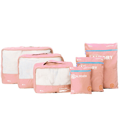 

40000 km waterproof package package travel convenient clothes packing bag bag luggage outdoor cosmetics bag 6 sets SW1221 pink