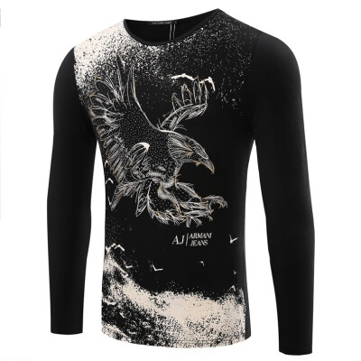 

New mens fashion Long sleeved T-shirt V collar Arman Menswear t-shirt