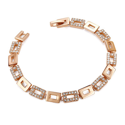 

Yoursfs18k Rose Gold Plated Bangle Bracelet Made with Austrian Crystal Women Fashion Jewelry