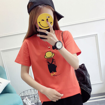 

VIVAHEART Korean T-shirt embroidery pattern short-sleeved T-shirt female VWTD174233 orange L