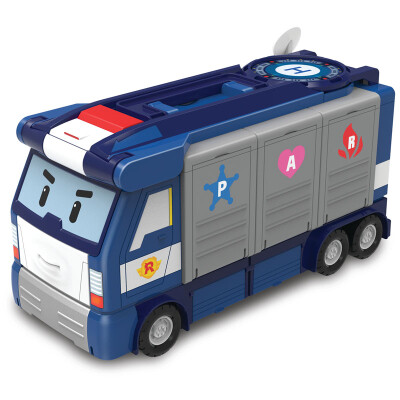 

Silverlit toys deformation of the police car Perry toys cartoon peripheral robot-PRI Petri truck rescue headquarters package SLV