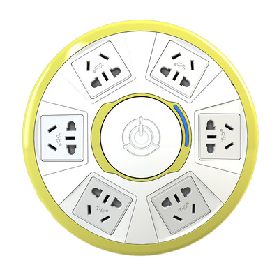 

Break (TOP) 6 Colorful Series Anti-overloading Tray / 3m Total Control / TOP 5C Vanilla Yellow / Socket / Plug In / Insert
