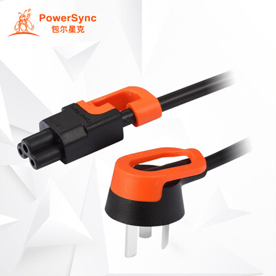 

(PowerSync) PWC-KNB150 Lenovo ASUS Dell HP notebook adapter power cord anti-swing plum blossom head three holes straight 1.5 meters