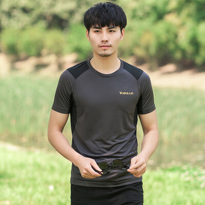 

Pathfinder TOREAD outdoor quick-drying short-sleeved t-shirt men&39s breathable sweat sweat fast drying function sports round neck T-shirt KAJF81316 black dark gray