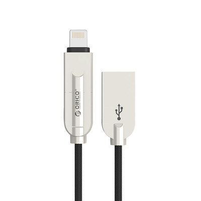 

ORICO MLS-10 Apple Andrews Data Cable Combo Andrews Lightning Dual-Use Multifunction USB Charger 1m Nylon Braided Black