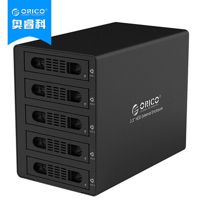 

ORICO 3559RUS3 35-inch aluminum high speed usb30 disk array five disk hard drive cabinet multi-disk raid hard disk box external box black