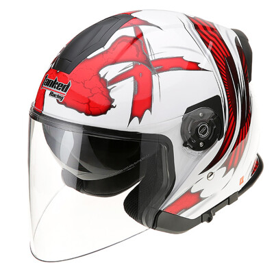 

Tanked Racing Motorcycle Helmet Electric Battery Car Helmet Double Lens T597 Four Seasons Universal XXL Code White Demeanor