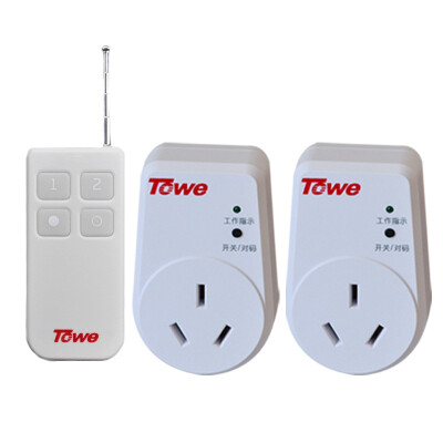 

With the (TOWE) WS161 / D-2 high-power wireless remote control socket 220V two-way intelligent switch plug 3500W through the wall