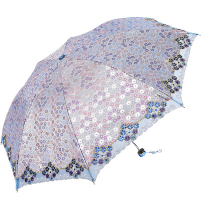 

Jingdong supermarket] paradise umbrella deer Tougong three fold ultra-light umbrella 33045E light blue