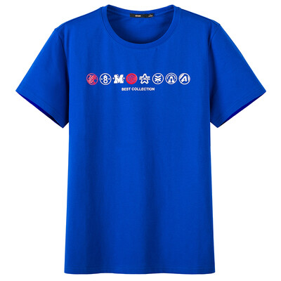 

Semir Semir short sleeve T-shirt summer cotton round neck half sleeve body clothing tide Korean version 19037001231 Chinese blue M