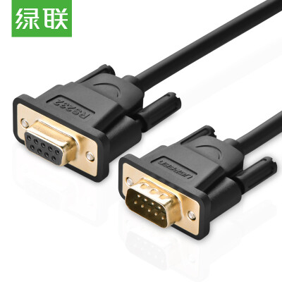 

Green (UGREEN) DB9 serial male extension cable RS232 straight 9-pin serial port for digital machine / PDA / bar code and other equipment 3 meters 20147