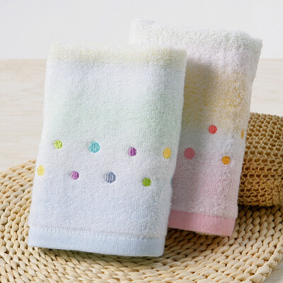 

Gold towel home textile cotton wash towel face towel two loaded candy gradient red / blue 76g / Article 68 * 34cm